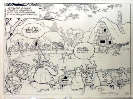 Uderzo, Marcel | ASTÉRIX Dessin à l’encre de Chine utilisé pour la dernière | Cornette de St Cyr