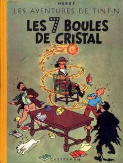 Herg | TINTIN Les 7 boules de cristal. EO, Casterman 1948. Dos jaune, 4e | Cornette de St Cyr