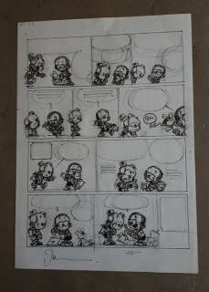 Le Petit Spirou - Planche préparatoire Ã  l’encre de chine - correspondant Ã  la page 8 du tome 7 - Loose page - (1996/1997) | Catawiki