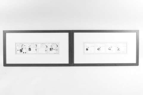 Pair of Original Comic Illustrations by Harry Hanan "Louie", 1950-51 | misc / divers