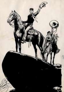 Jijé - Jerry Spring - Le ranch de la malchance Encre de Chine pour le 4e