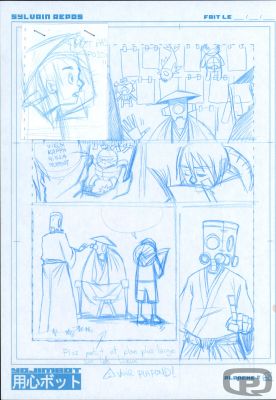 Sylvain Repos | Yojimbot, Volume 1, Storyboard Page 68 - Original Artwork by Sylvain Repos | Pulp’s Art
