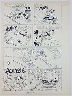 Topolino, Almanacco n. 267 - Giulio Chierchini - Tav. Origin. "Zio Paperone e la Contesa Sciâ€¦operata" - Loose page - (1979)