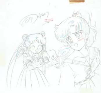 TAKEUCHI Naoko - SAILOR MOON - Sailor Moon – Sailor Moon (Usagi), Luna et Sailor Jupiter – Genga – 4131