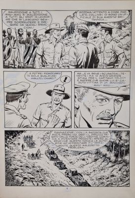 Franco Bignotti | 3 Páginas originales Franco Bignotti Mister No #182 Tempesta sul Kenia | Taj Mahal Cómics