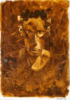 Alberto Pagliaro - Illustrazione Originale - "Frankenstein Espressionista"" - olio - 35x50cm - Loose page - Other (2019) | Catawiki