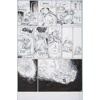 Cauuet Paul (Né En 1980) | Lot 244 : Les Vieux Fourneaux, tome 3, "Celui qui part", planche 9 | Tajan
