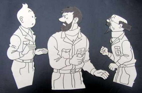 Tintin - Studios Belvision - 3 dessins originaux - On a marché sur la lune - (1959) | Catawiki