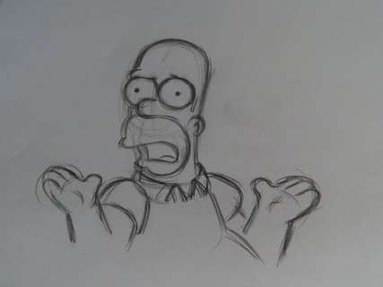 The Simpsons - Homer Simpson - Original drawing | Catawiki