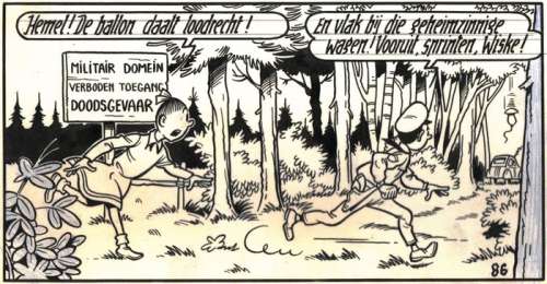 Suske en Wiske - De zingende zwammen / Les Champignons chanteurs - Originele pagina - (p.43) - met luxe groot formaat hc - (1960/2020) | Catawiki