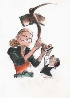 Follet | Ikar, ensemble de 2 illustrations sur papier dessi… | Banque Dessinée