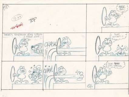 Garfield - Originele schetspagina (Sunday) Garfield - First edition - (1989) | Catawiki