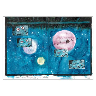 Gregory Panaccione | Petit Bonhomme - Double page originale 72 et 73 | Achetez de l’Art