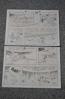De Groot, Bob - 2x Planche originale crayonnée - Rantanplan - Le Bêtisier - (années 1990)