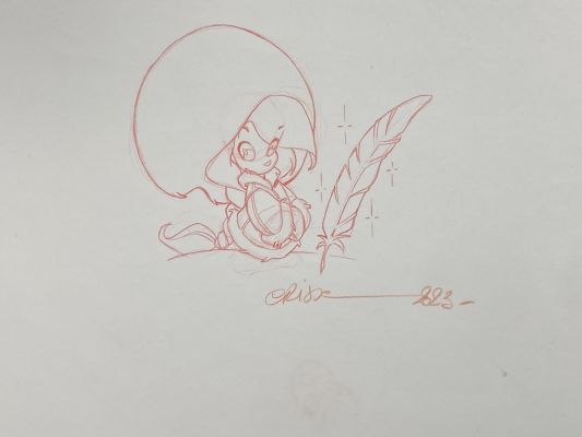 DESSIN ORIGINAL DE DIDIER CRISSE POUR ANYA : ANYA ET LA PLUME N°6 | Pulp’s