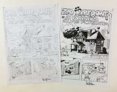 Lara Molinari - Preliminare "Zio paperone e la Convivenza quasi Forzata" - Loose page | Catawiki