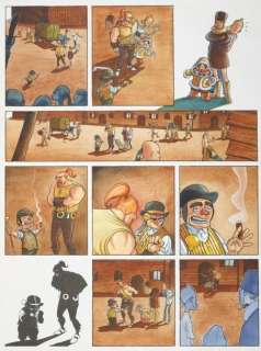 REYNES Mathieu - Lot 713 - Banana Fight Planche tirée de la BD Aquarelle et encre...