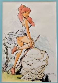 Meynet, Félix - Dessin original couleur - Babette au Roc d’Enfer - (1998) | Catawiki