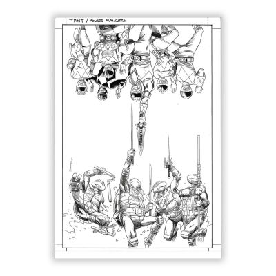 Declan Shalvey | Mighty Morphin Power Rangers/TMNT III : Issue 01 Variant Cover Art | Declan Shalvey