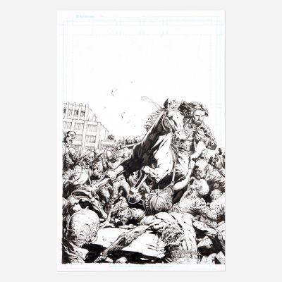 Lot 176 - David Finch, The Walking Dead Deluxe #110 Cover Original Art (Image Comics, 2025) | Landry Pop Auctions