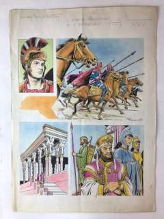 Franco Caprioli - tavola originale "I Greco-Macedoni e i Persiani" - Loose page | Catawiki