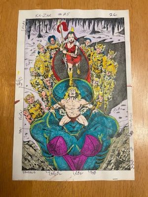 KA-ZAR #25 comic art color guide 1983 stunning splash ZALADANE BONDAGE MARVEL | eBay US (Buy It Now)