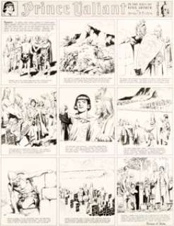 Hal Foster Prince Valiant #310 Sunday Comic Strip Original Art dated 1-17-43 (King Features Syndicate, 1943).... | Heritage