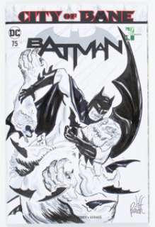Jeff Parker Batman #75 Sketch Cover Variant Original Art (DC, 2019) CGC Signature Series NM/MT 9.8 White pages. -