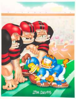 Jim Davis Studio - Football Painting Original Art (c. 1990s).... | Heritage
