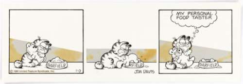Davis, Jim | Jim Davis Garfield Daily Comic Strip Original Art dated 7-9-80 (United Feature Syndicate, 1980).... | Heritage