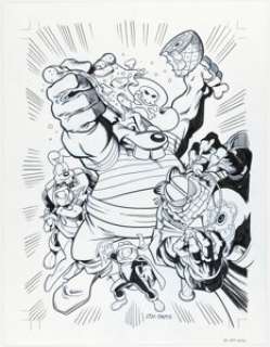 Jim Davis Garfield’s Pet Force #2 Frontispiece Illustration Original Art (Scholastic Press, 1998). | Heritage