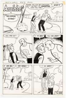 Archie Artist Archie’s Pals ’n’ Gals #53 Complete 1-Page Story "Reverse Stand" Original Art (Archie, 1969). | Heritage