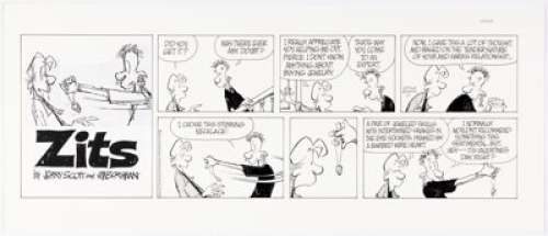 Jerry Scott and Jim Borgman Zits Sunday Comic Strip Original Art dated 2-9-03 (King Features Syndicate, 2003). | Heritage