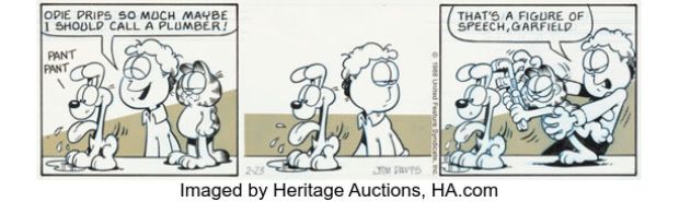 Jim Davis Garfield Daily Comic Strip Original Art dated 2-23-88 (United Feature Syndicate, 1988). | Heritage