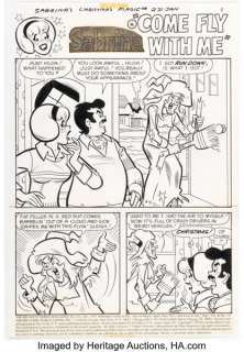 Stan Goldberg and Mario Acquaviva Archie Giant Series Magazine #231 "Come Fly With Me" Complete 8-Page Story Original Art (Archie, 1975). (Total: 8 Original Art) | Heritage