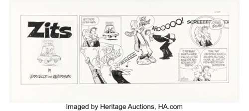 Jerry Scott and Jim Borgman Zits Sunday Comic Strip Original Art dated 4-11-04 (King Features Syndicate, 2004). | Heritage