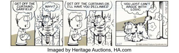 Jim Davis Garfield Daily Comic Strip Original Art dated 4-27-85 (United Feature Syndicate, 1985). | Heritage