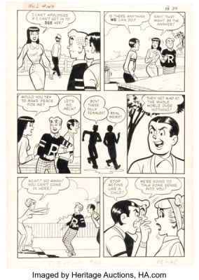 Samm Schwartz Archie’s Pal Jughead #58 "Inflammation Please" Near Complete Story Original Art Group of 5 (Archie, 1960). (Total: 5 Original Art) | Heritage