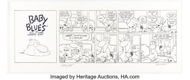 Rick Kirkman and Jerry Scott Baby Blues Sunday Comic Strip Original Art dated 11-18-01 (King Features Syndicate, 2001). | Heritage