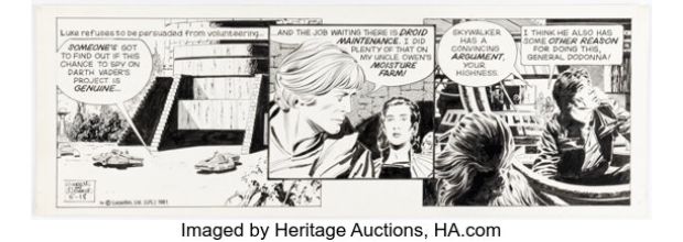 Al Williamson Star Wars Daily Comic Strip Original Art dated 5-18-81 (Los Angeles Times Syndicate, 1981). | Heritage
