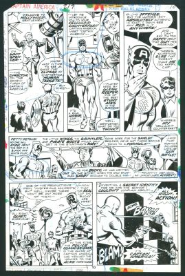 Buscema, Sal; Sinnott, Joe | Item #40557 Captain America #219 page 10 Original Comic Art by Sal Buscema. Sal Buscema, Joe Sinnott | Parigi Books