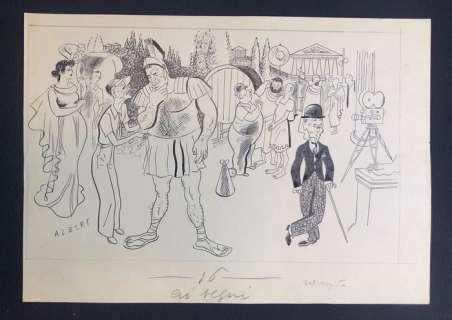 Rino Albertarelli - Charlie Chaplin | Illustrazione Originale (Master Of Drawing) - Loose page | Catawiki