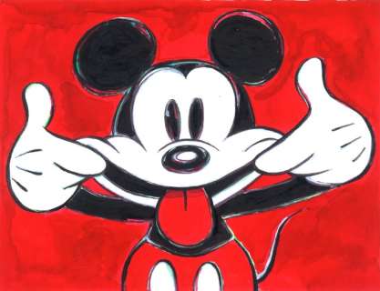 Mickey Mouse Funny Face - Original Painting - 50 x 55 cm - Tony Fernandez Signed - Original Art | Catawiki
