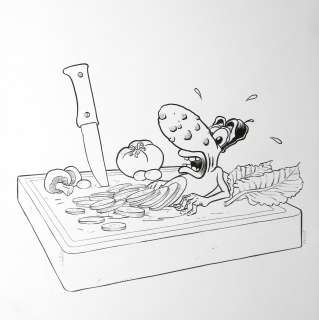 Emmanuel Reuzé |  » L’Art du 9e Art  » – Le Concombre Masqué – Illustration Originale | Zic et Bul