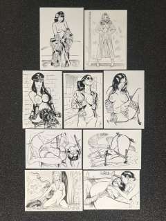 Salamanderlovers - 9 Originele, erotische tekeningen - Formaat (9x): 21 x 31 cm. | Catawiki