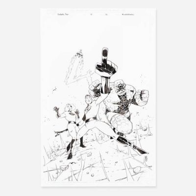 Mike Henderson | Lot 275 - Fantastic Four #14 Variant Cover Original Art (Marvel Comics, 2023) | Landry Pop Auctions