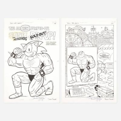 Dave Manak And Henry Scarpelli | Sonic the Hedgehog #9 Story Pages 28 and 29 Original Art (Archie Comics, 1994) | Landry Pop Auctions