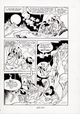 Giovan Battista Carpi | Topolino e lo stendardo perduto p.14 (Topolino n.1485 del 1984) | Tavole Originali