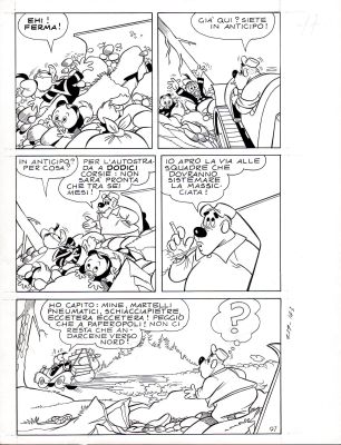 Luciano Bottaro | Paperino e il bosco del silenzio p.10 (Topolino n.439 del 1964) | Tavole Originali