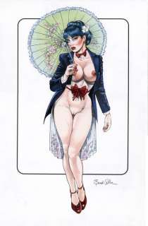 Le mie Pin up - W. Bondi - original artwork "Donna a passeggio" - Loose page | Catawiki